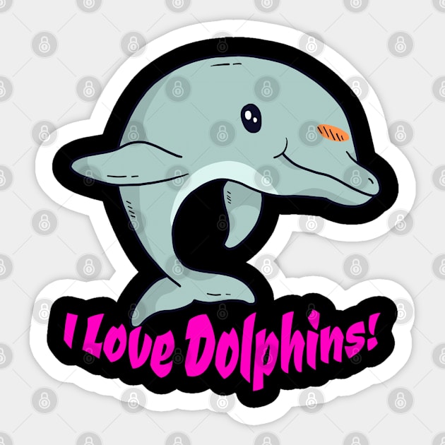 Fontaine Exclusives I Love Dolphins #106 Sticker by Fontaine Exclusives